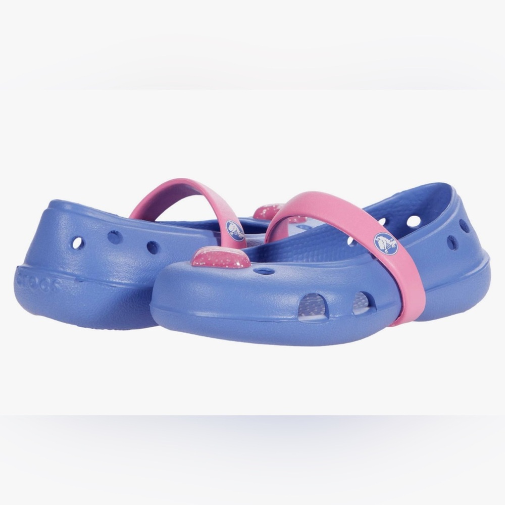 💖CROCS KEELEY EMBELLISHED FLATS IN LAPIS 4 C4
